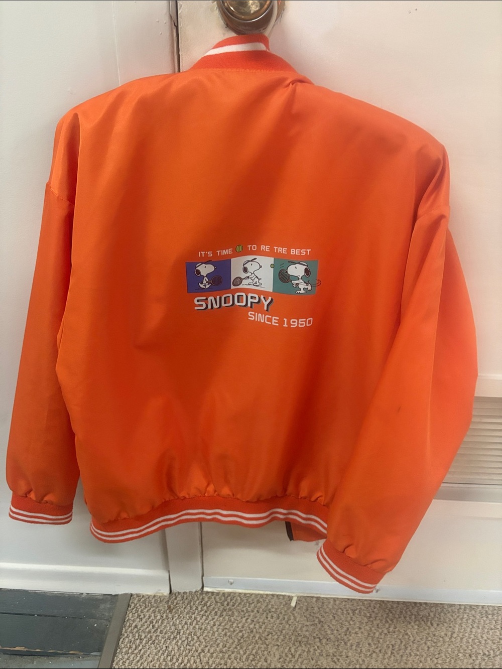 Orange Kids' Bomber Jacket with Graphic Back